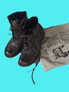 Cydwoq Handmade Leather Lace-Up Boots – Brown Cap Toe – EU 37 / US 6.5–7 + Canva